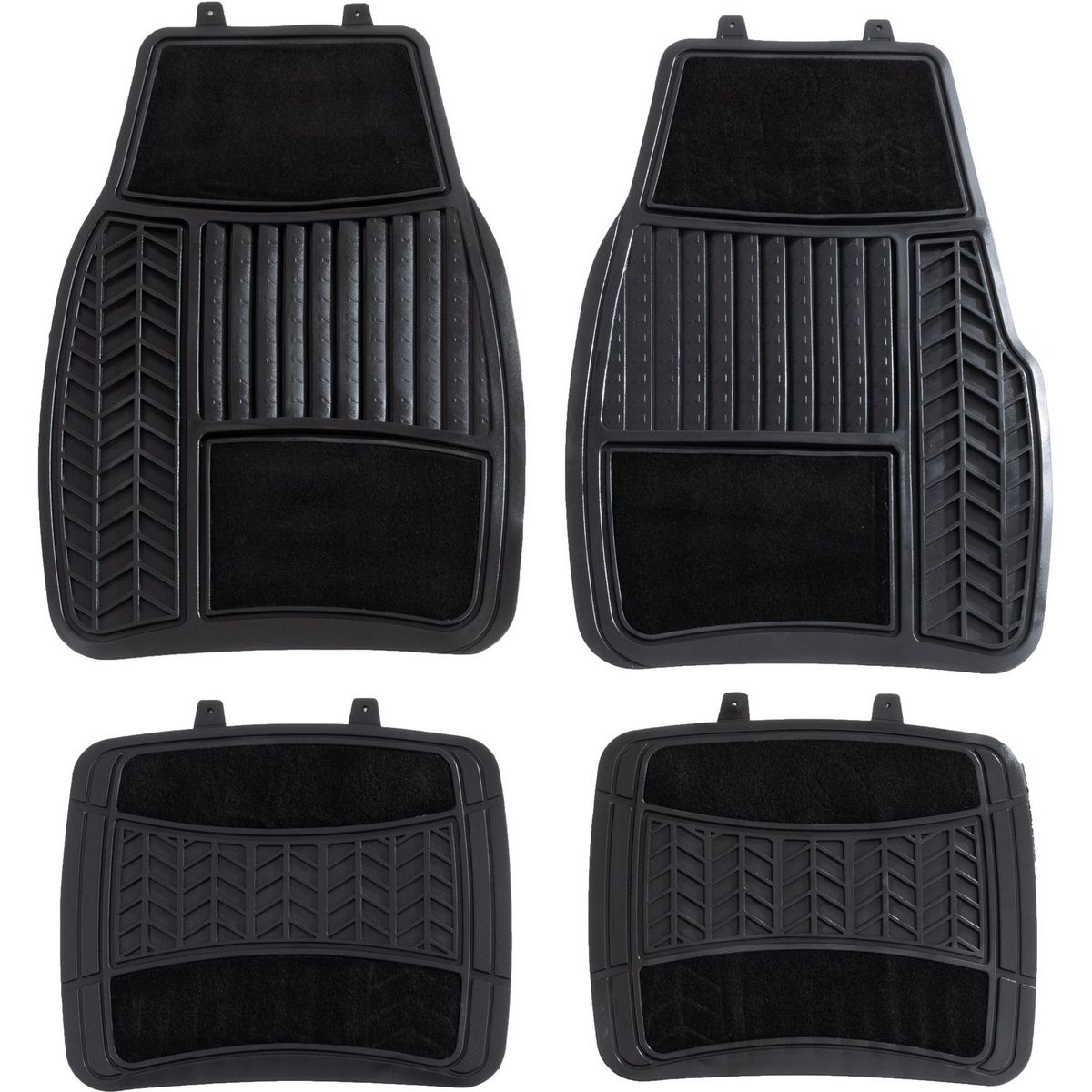 AUTOSTYLE - Protector de Piso 4 Piezas con Alfombra