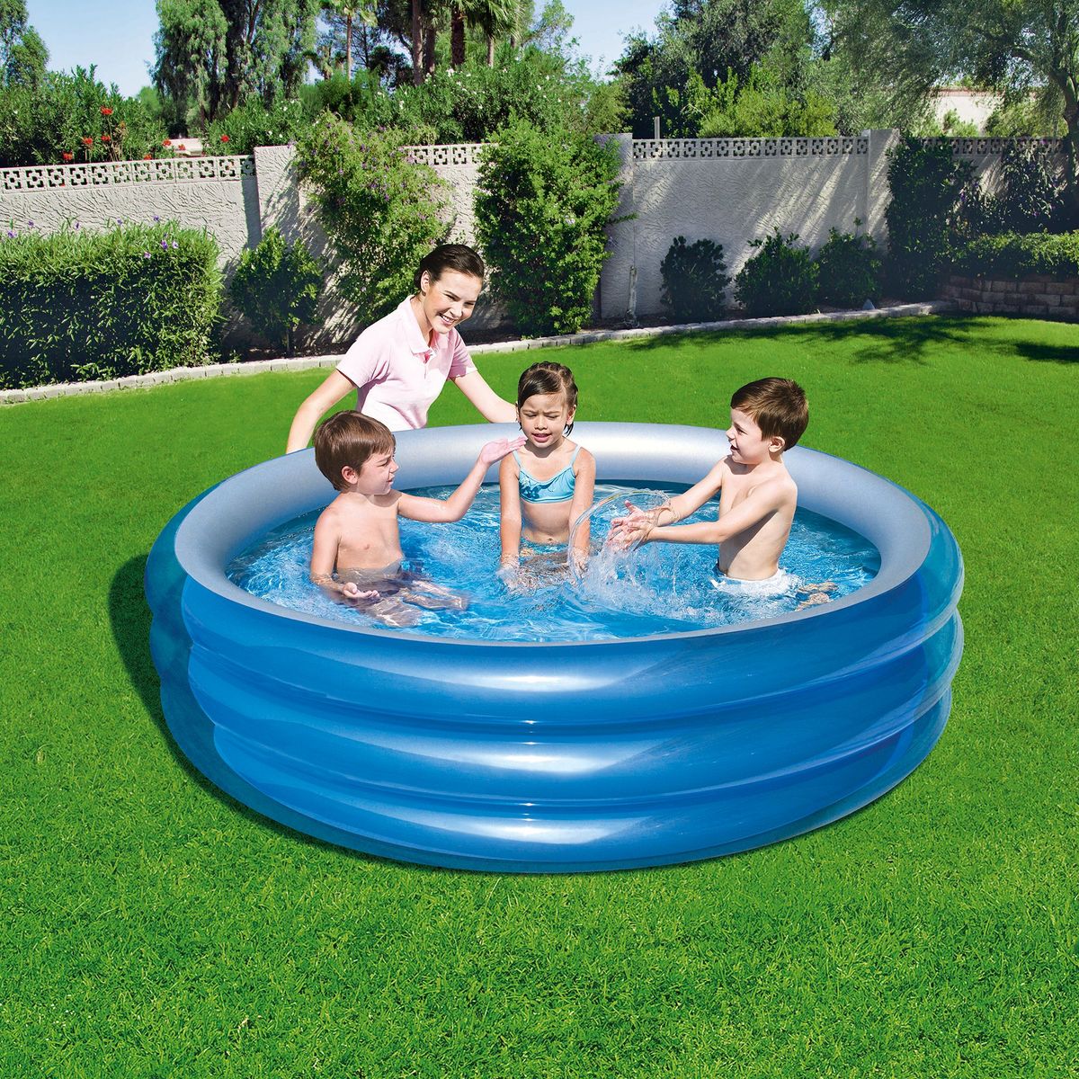 BESTWAY - Piscina Inflable 201X53cm 3 Aros Azul