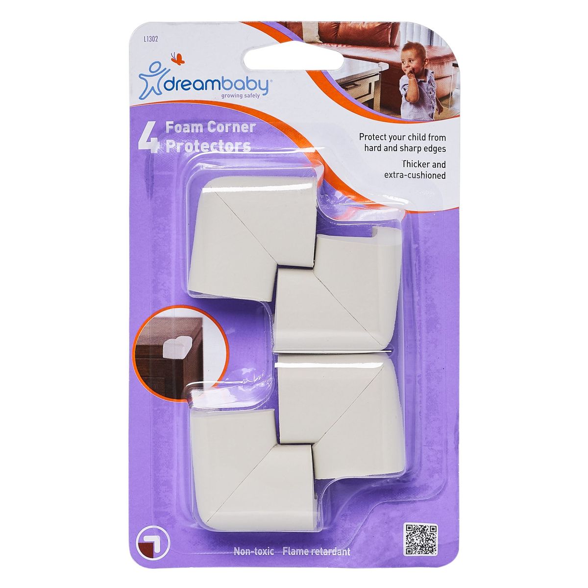 DREAMBABY - Set 4 Protector Esquinas de Espuma Blanco