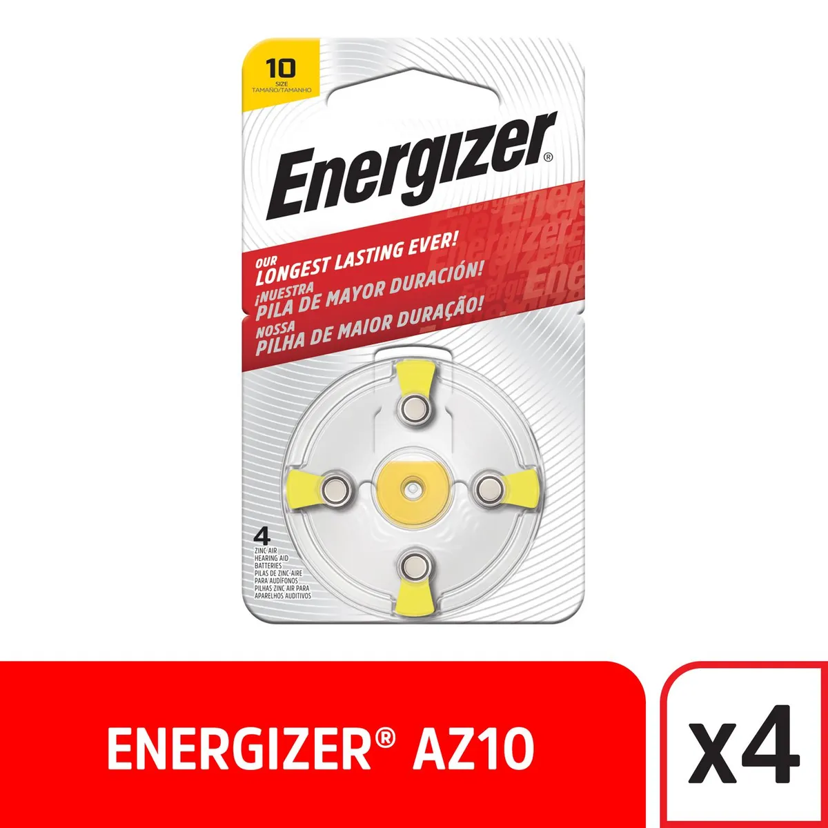 ENERGIZER - Pila Audio Energizer AZ10 x4 unidades
