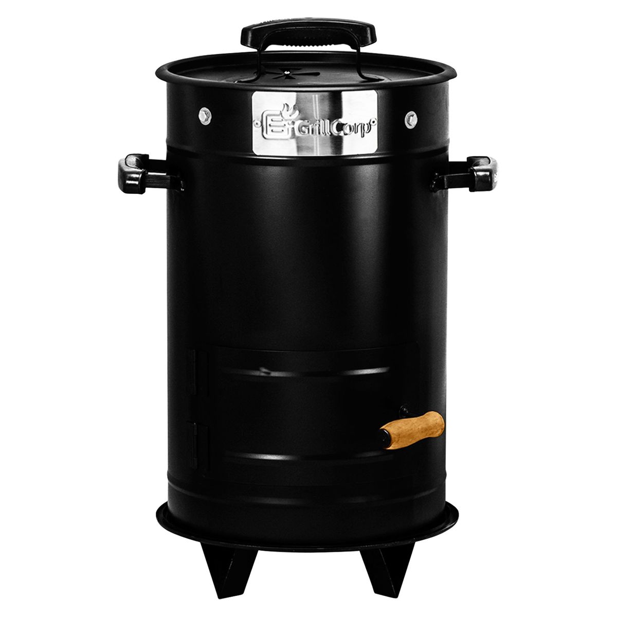 GRILLCORP - Mini Cilindro Ahumador Grillcorp a Carbón 32x60cm