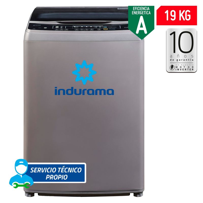 INDURAMA - Lavadora Indurama 19 Kg LRI-19CR Inox