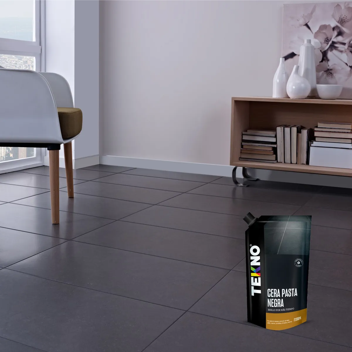 TEKNO - Cera Para Piso Crema Floral 300 Ml