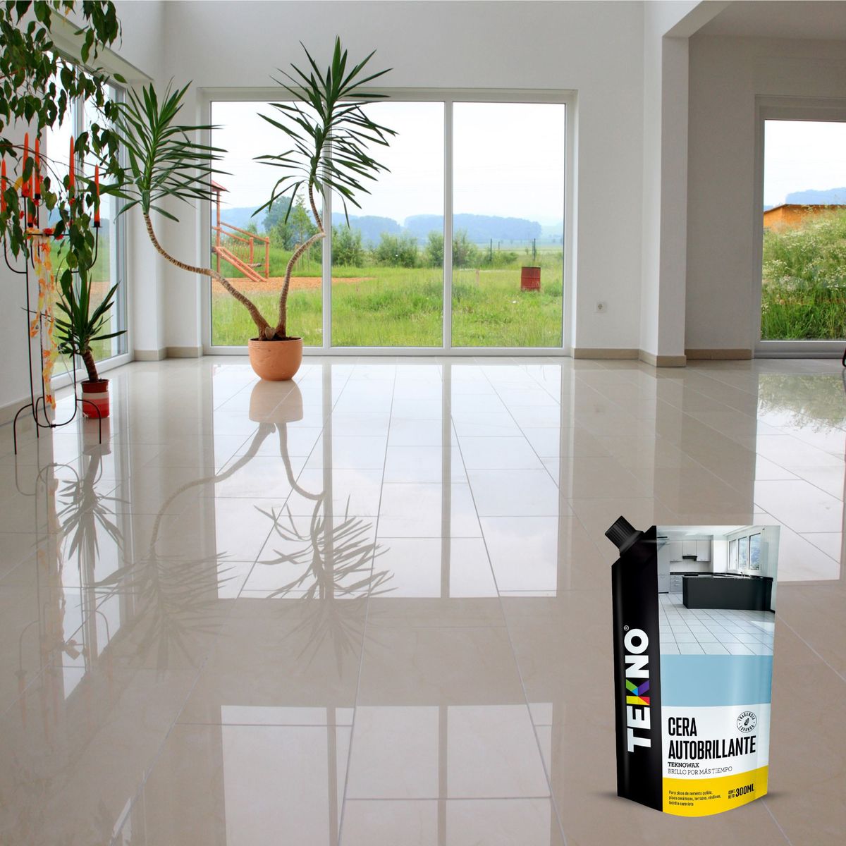 TEKNO - Cera Para Piso Líquido Floral 300 Ml