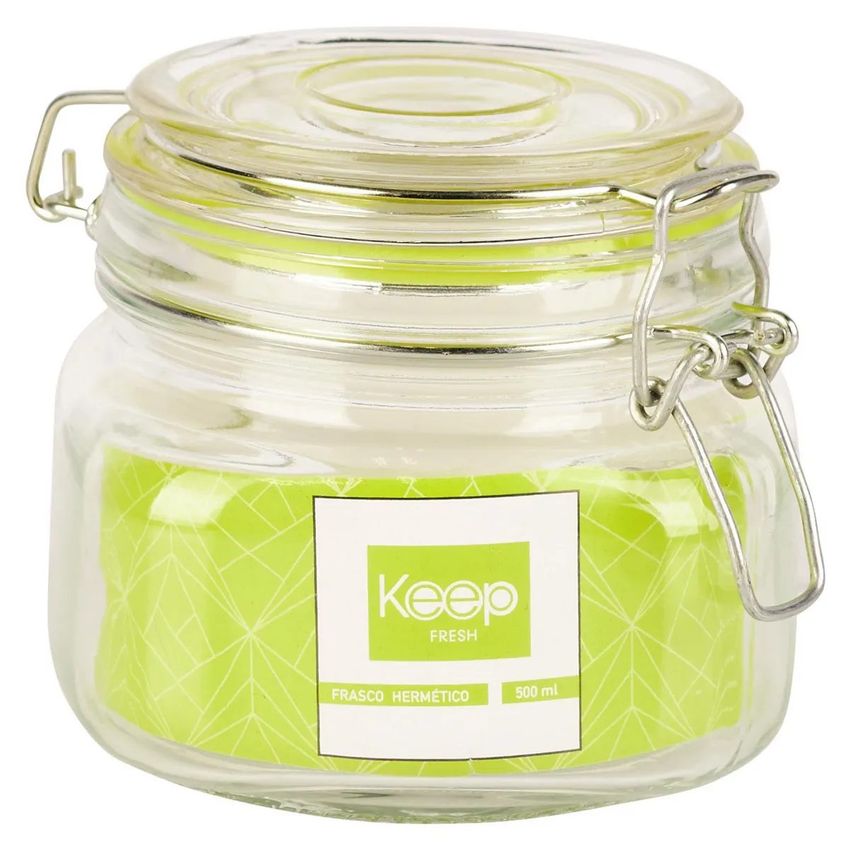 KEEP - Frasco De Vidrio Hermético Colores 500Ml