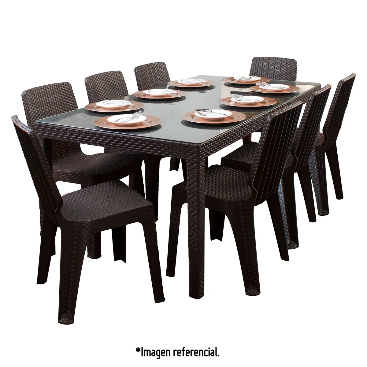 REYPLAST - Juego de comedor Tavarúa 8 Personas