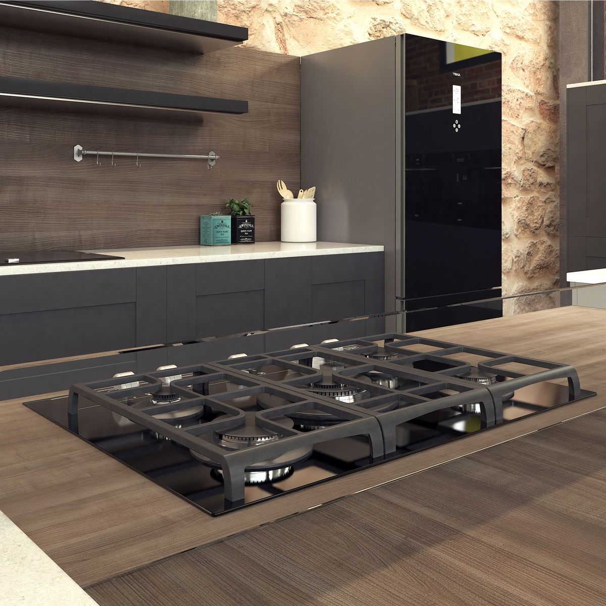 TEKA - Cocina empotrable Gas Teka GZC 75330 XBB X5 Quemadores