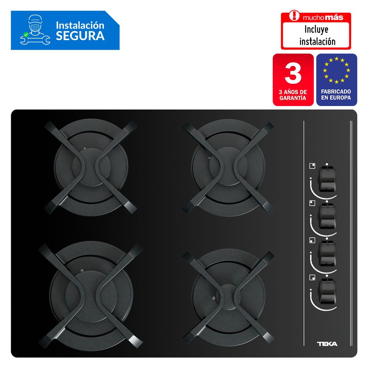 TEKA - Cocina empotrable Gas Teka GBC 64003 X4 Quemadores