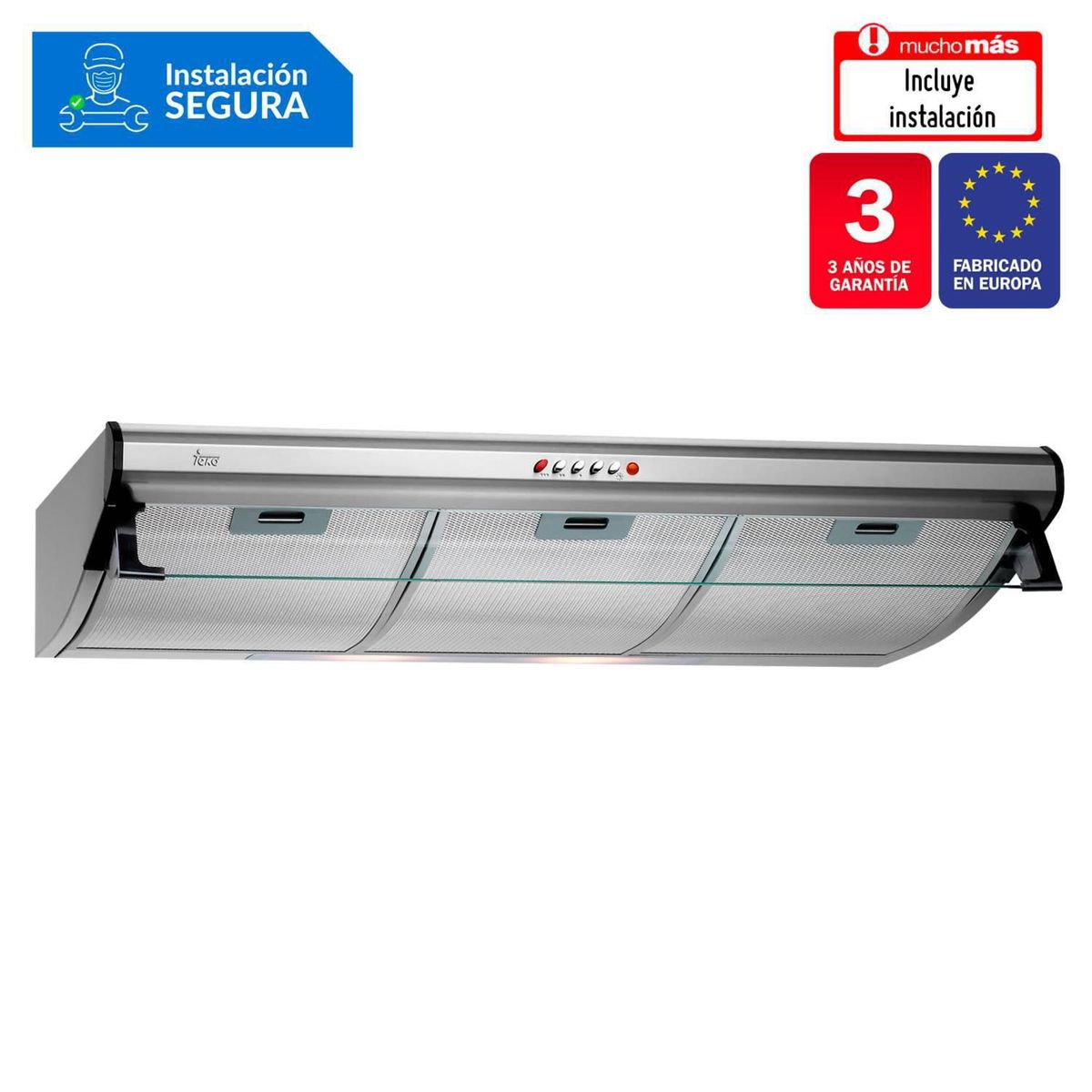 TEKA - Campana Extractora Teka 90cm C 9310 Acero Inox