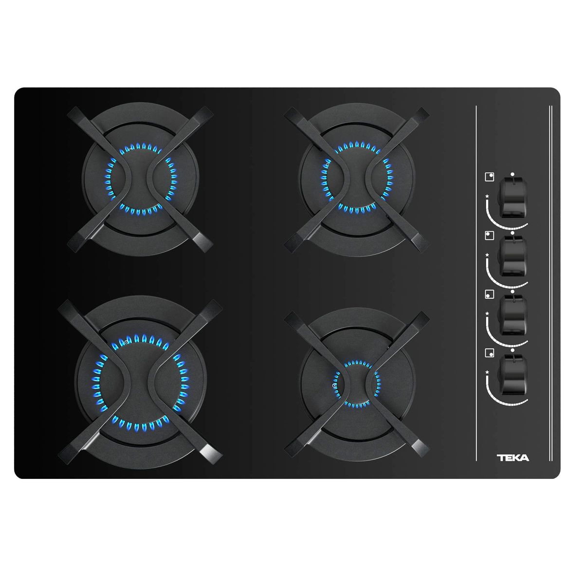 TEKA - Tricombo Teka Cocina Empotrable 4 Hornillas GBC 64003 KIB + Campana Lineal 60cm CL 610 C/F + Horno Eléctrico 71 Lt HSB 635