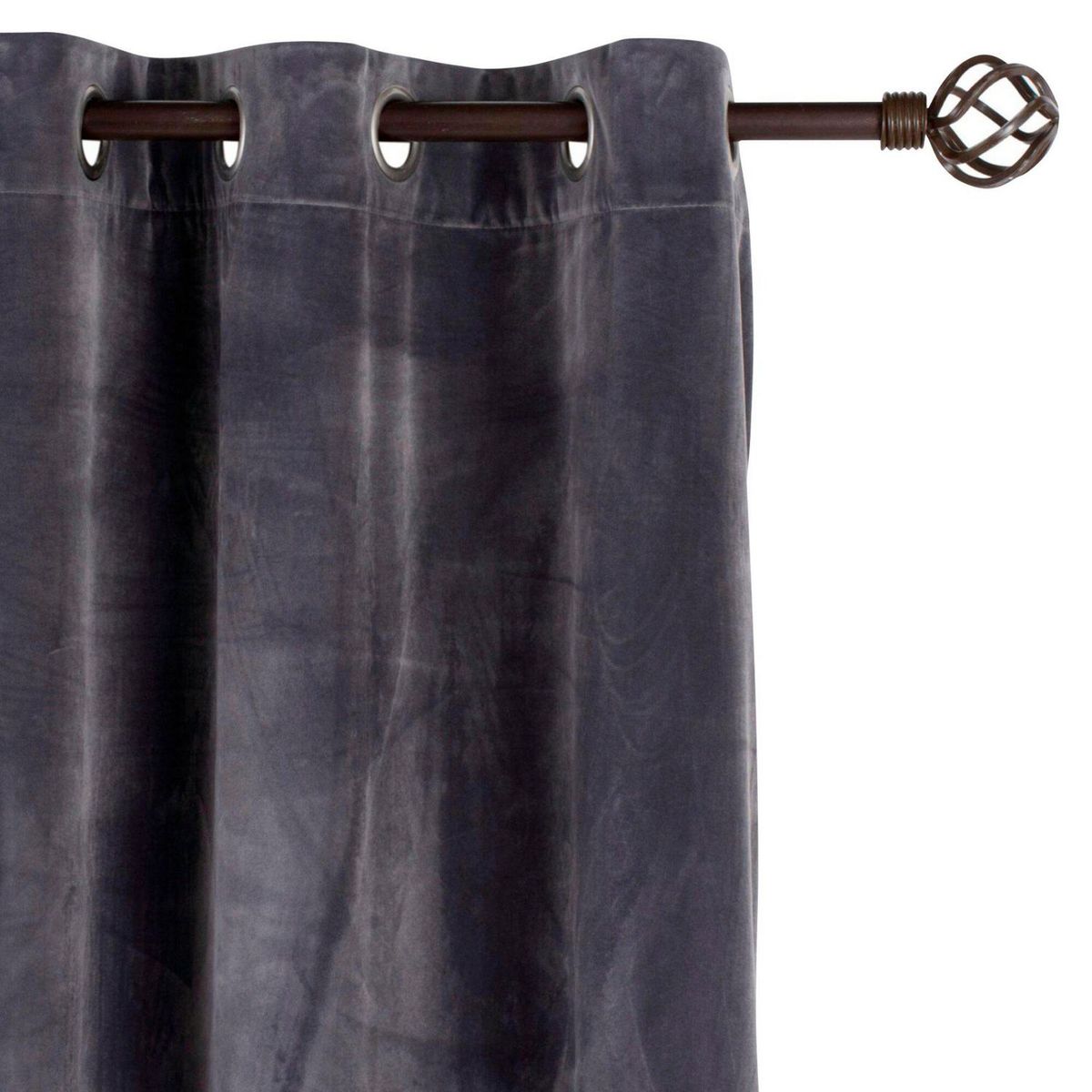 JUST HOME COLLECTION - Cortina de Tela Velvet Grafito 135x220 cm