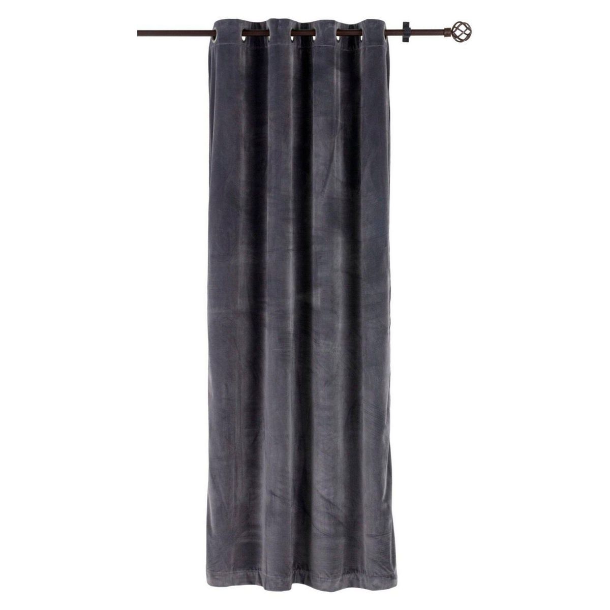 JUST HOME COLLECTION - Cortina de Tela Velvet Grafito 135x220 cm