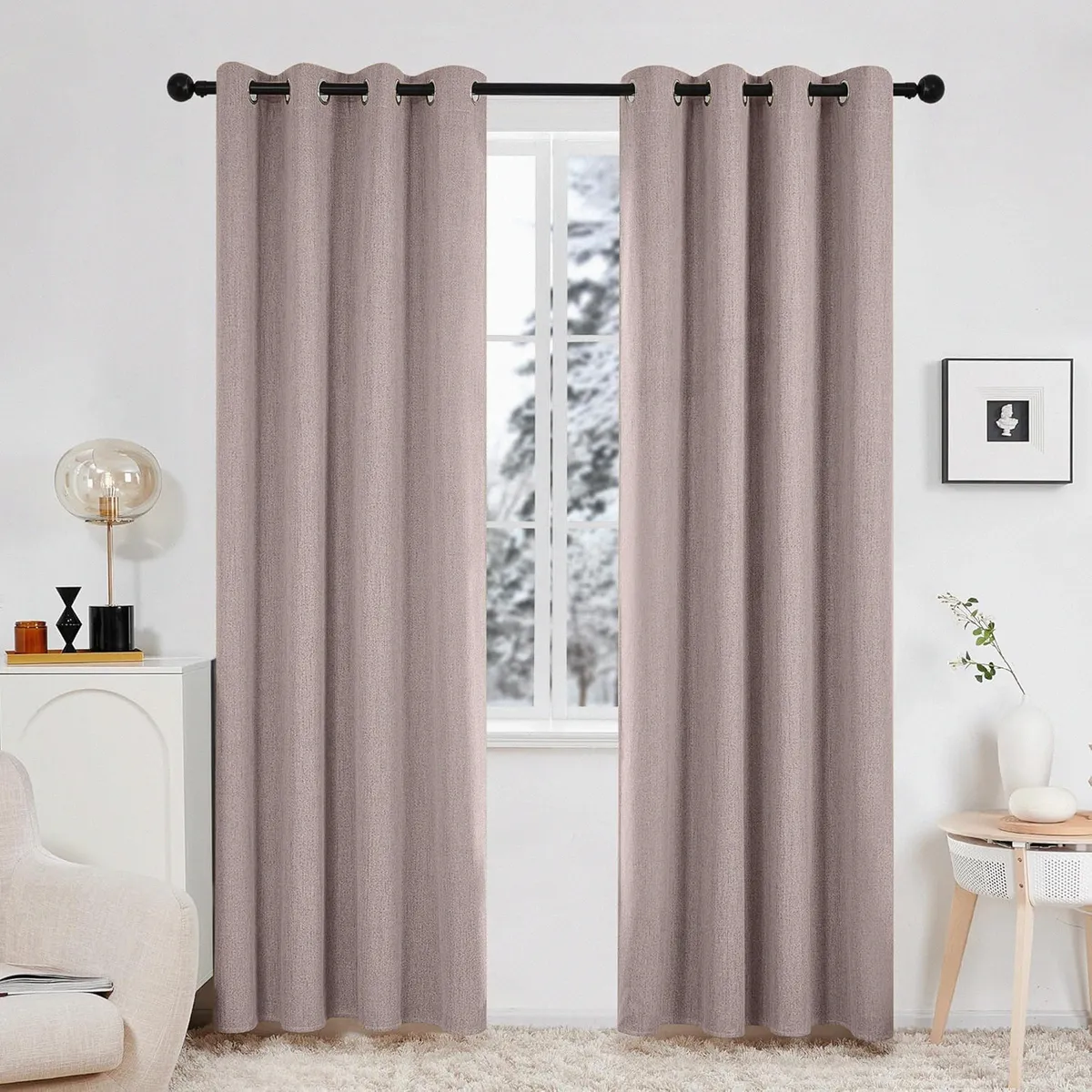 JUST HOME COLLECTION - Cortina Blackout Textura 140x220cm Taupe