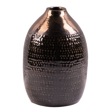 Florero Aisea oliva dorado 13x21cm