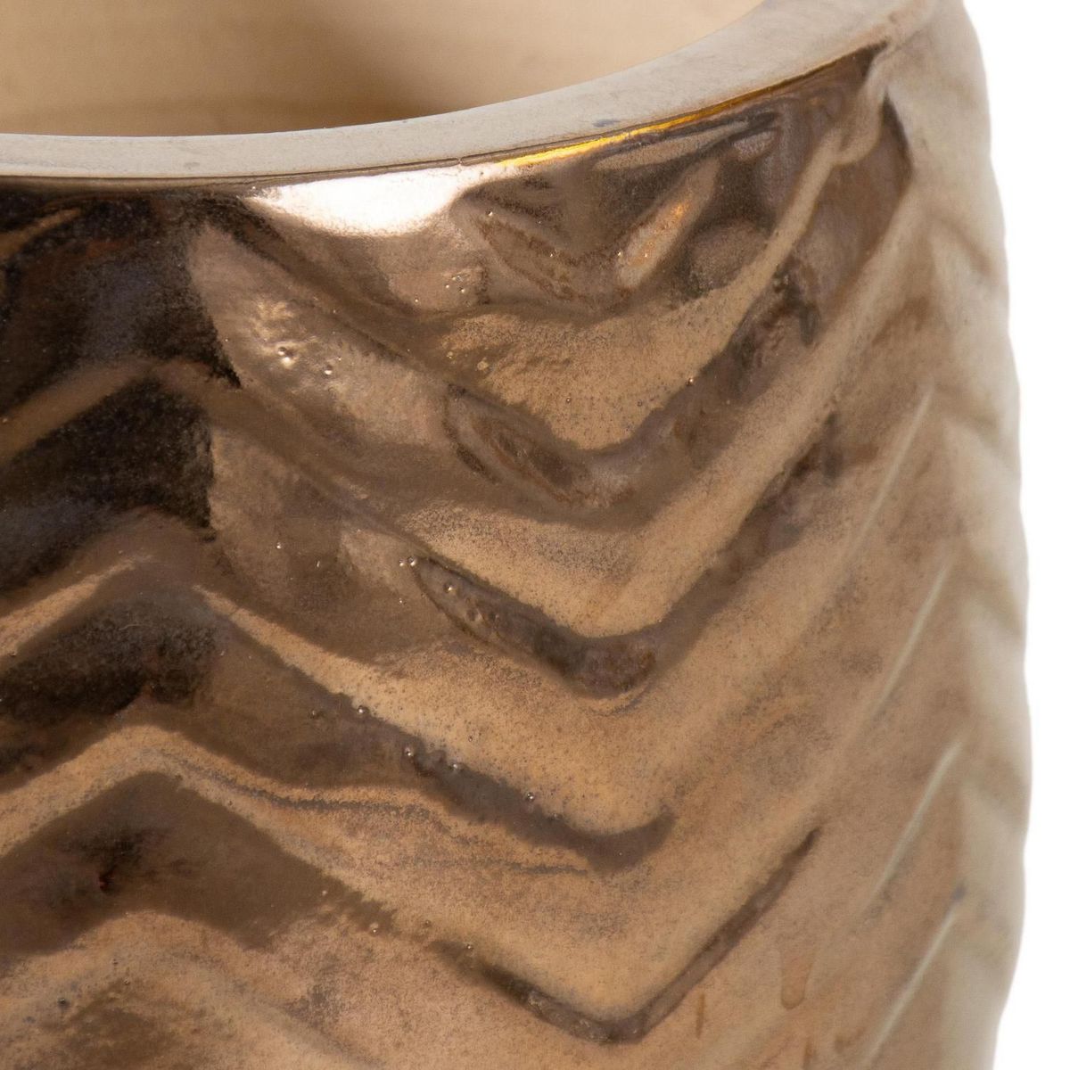 JUST HOME COLLECTION - Maceta Ema Color Dorado 16x13x