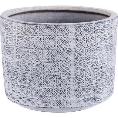 Maceta Manu Color Blanco/Negro 33x26x
