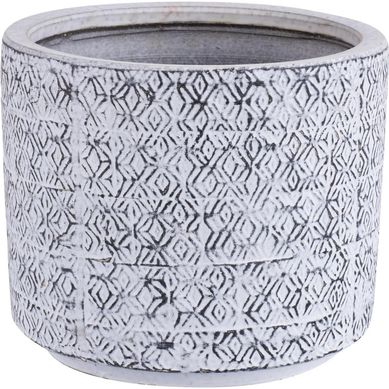 Maceta Manu Color Blanco/Negro 21x18x