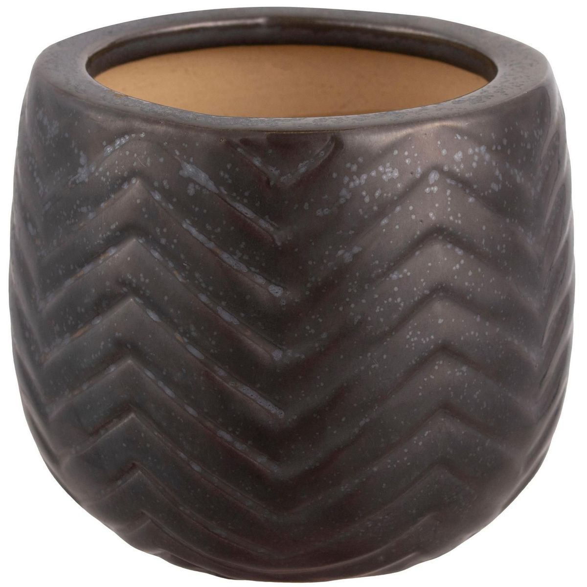 JUST HOME COLLECTION - Maceta Kiri Color Negro Mate 16x13x