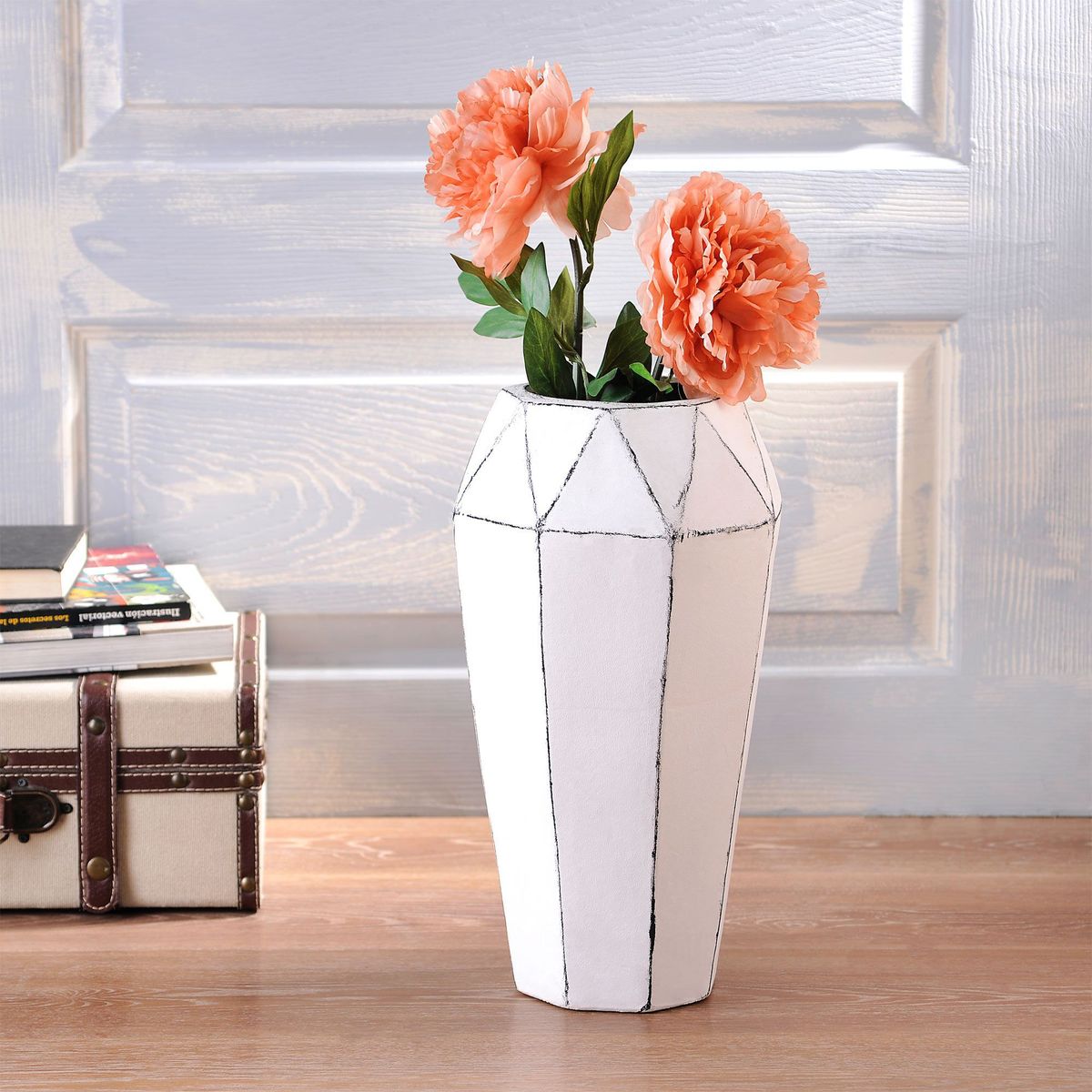 JUST HOME COLLECTION - Florero Kata blanco 20x36cm