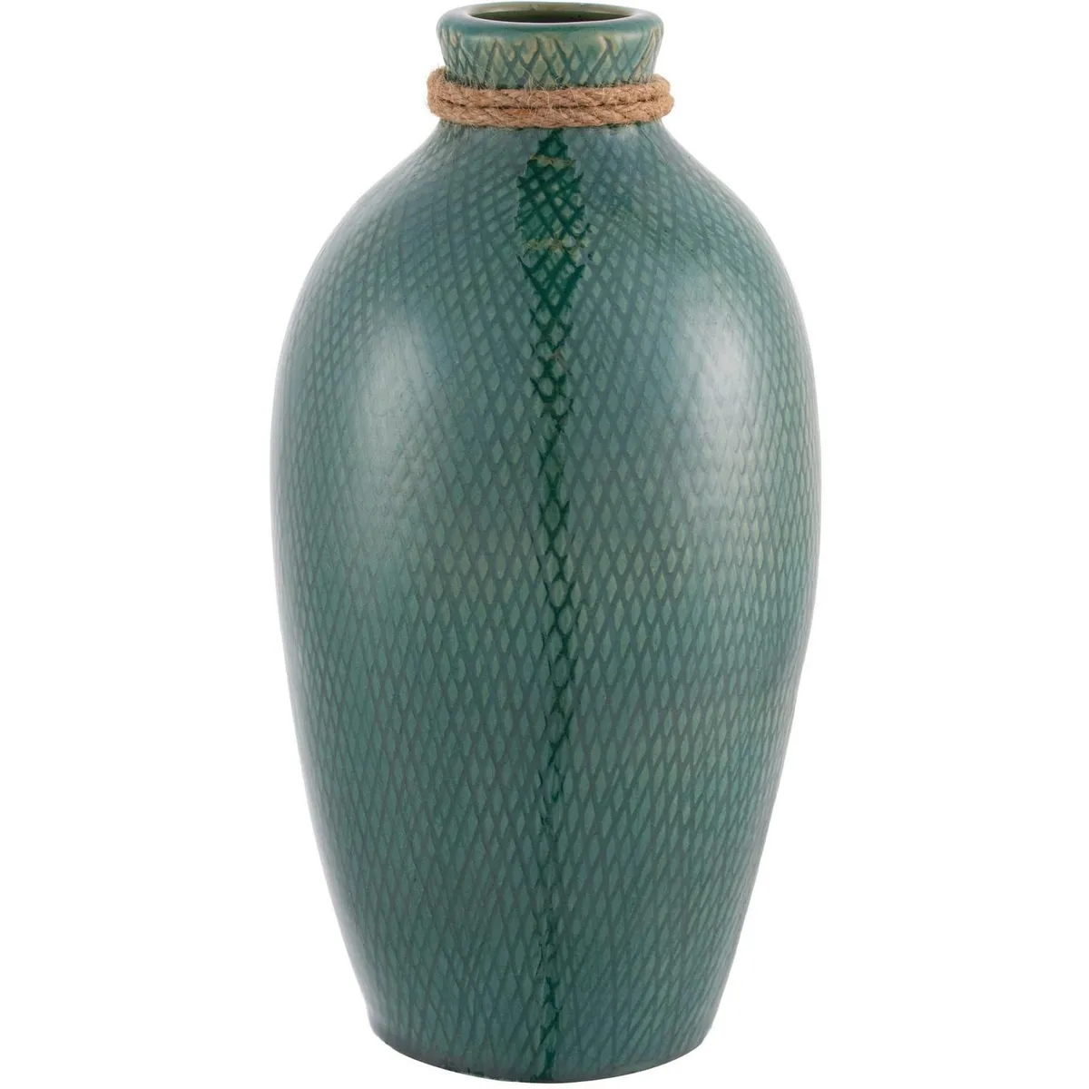 JUST HOME COLLECTION - Florero Kaula Cerámica Verde Jade 15x28cm