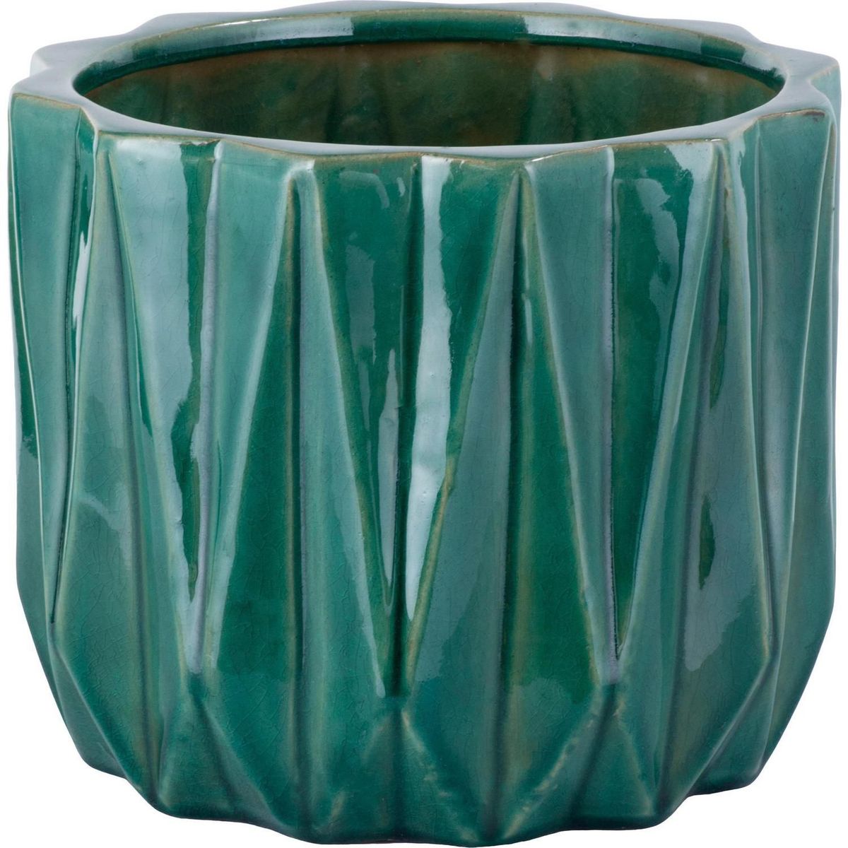 JUST HOME COLLECTION - Maceta Nui Color Verde Jade 26x22x