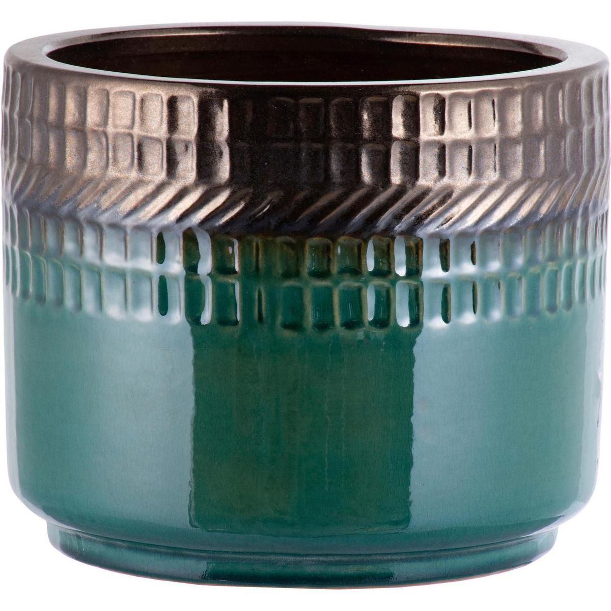 JUST HOME COLLECTION - Maceta Nihi Color Verde Jade 26x22x