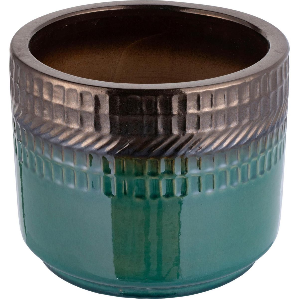 JUST HOME COLLECTION - Maceta Nihi Color Verde Jade 26x22x