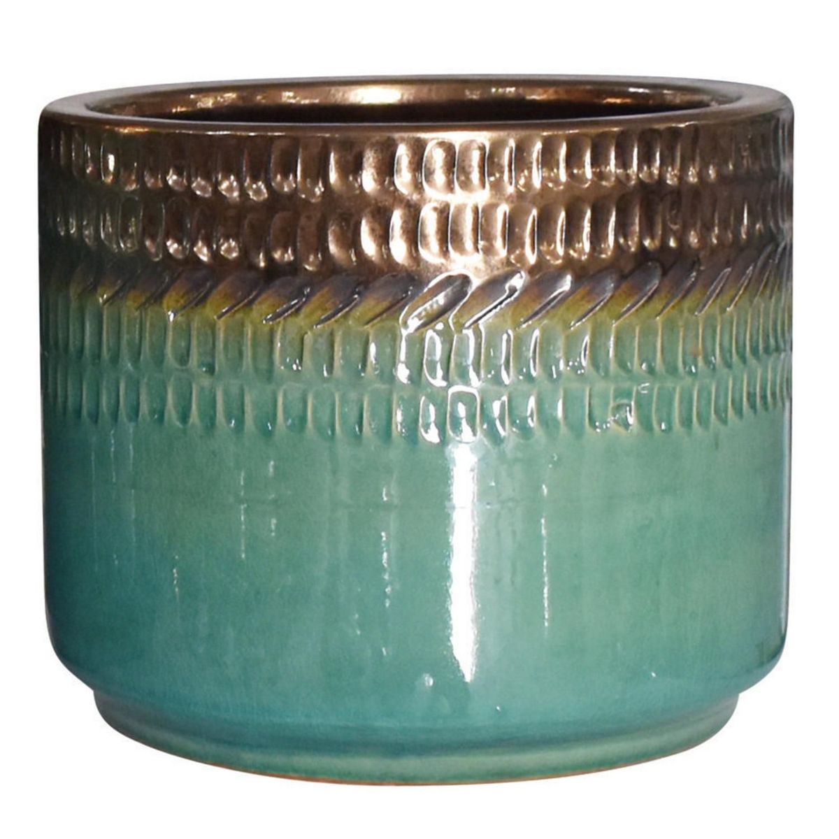 JUST HOME COLLECTION - Maceta Nihi Color Verde Jade 19x18x