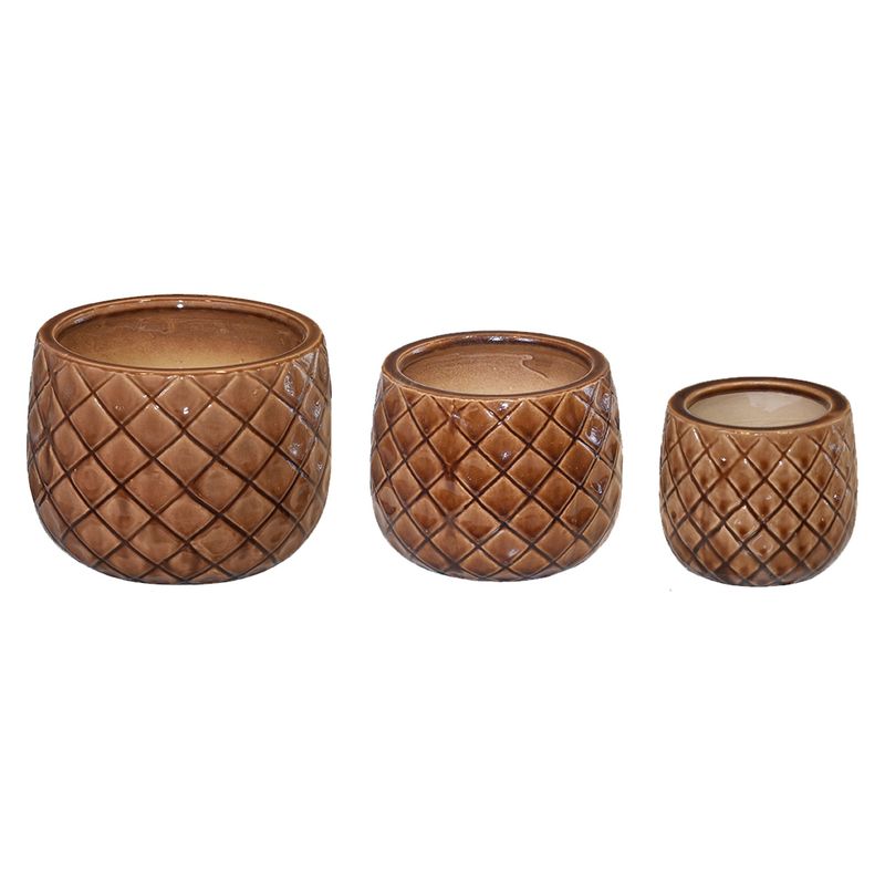 JUST HOME COLLECTION - Set 3 Maceteros Kura Tabaco