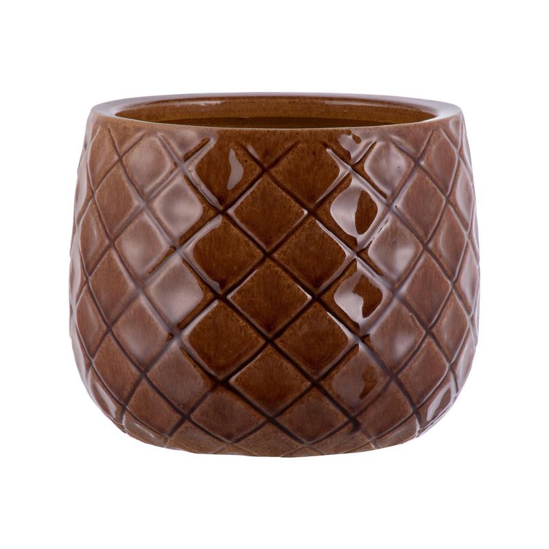 JUST HOME COLLECTION - Maceta Kura tabaco 22x18cm