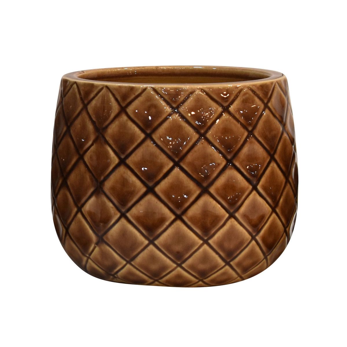 JUST HOME COLLECTION - Maceta Kura tabaco 16x13cm