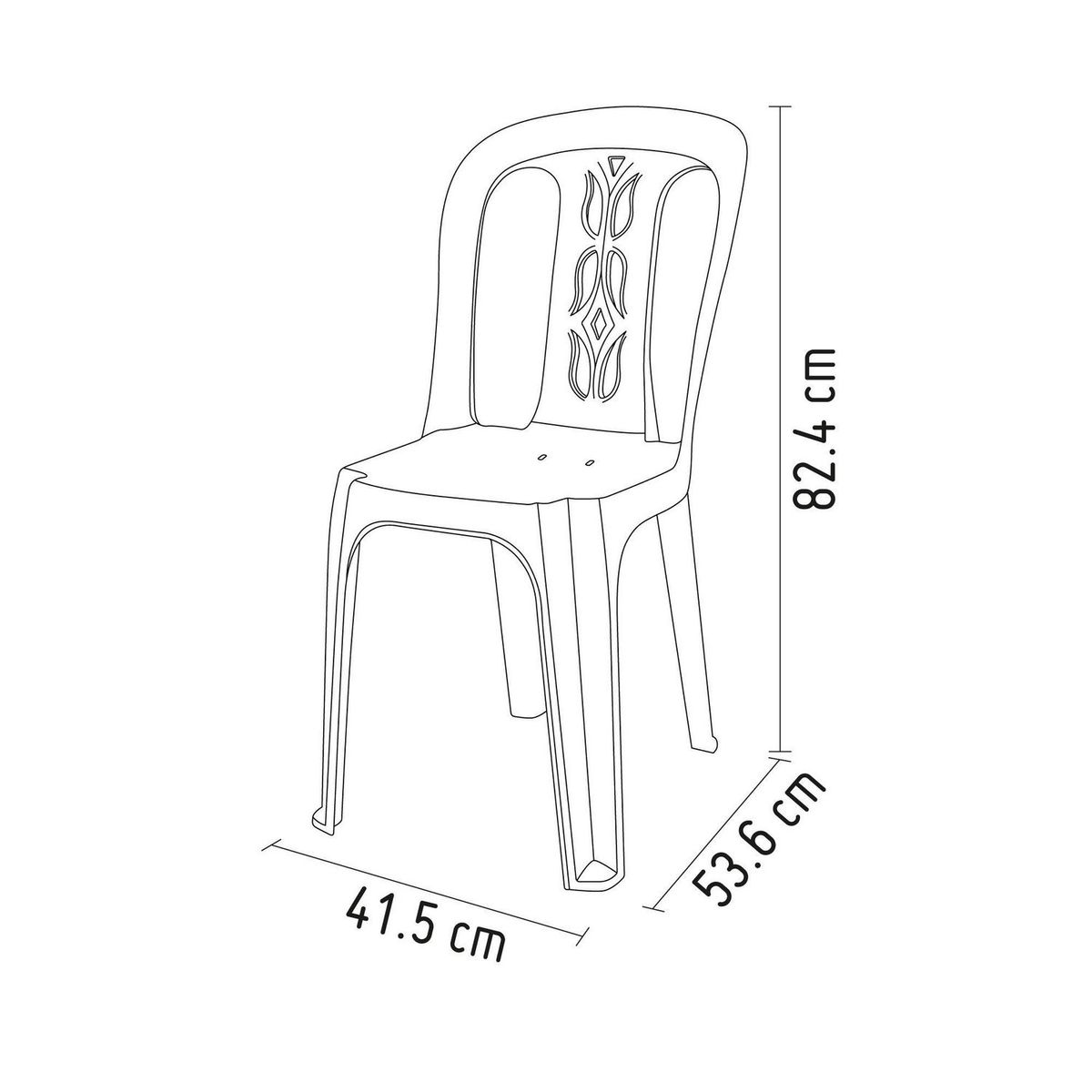 REYPLAST - Silla de Plástico Moderna Tulipan Almendra