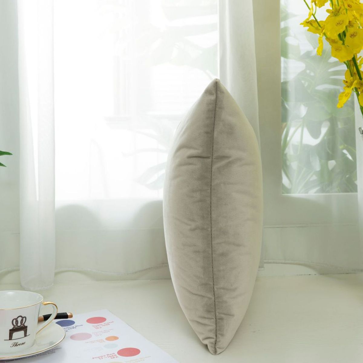 JUST HOME COLLECTION - Cojín Velvet Crudo 40x40cm