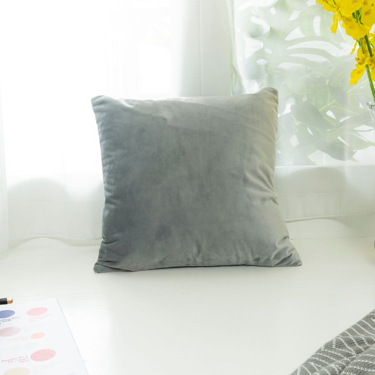 JUST HOME COLLECTION - Cojín Velvet 40x40cm Gris