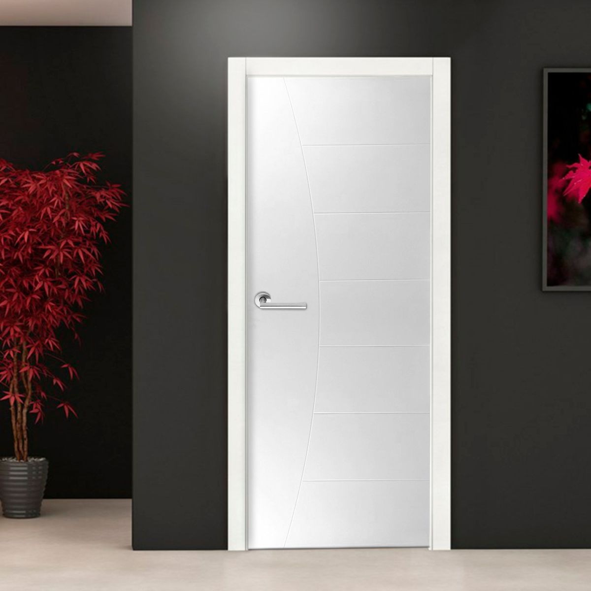 ARES - Puerta Interior Combo Bilbao 65x207cm Blanco