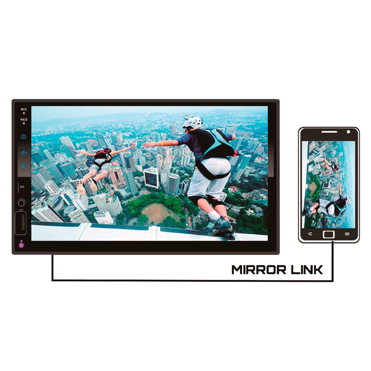 BOWMANN - Autoradio Pantalla Tactil 7" HD Bluetooth/USB DD-5800L