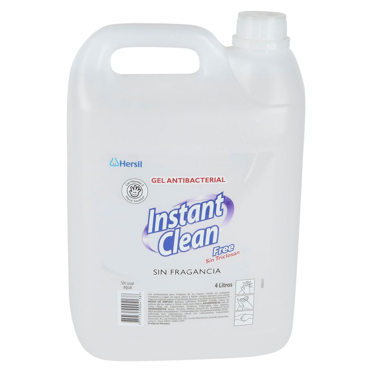 INSTANT CLEAN - Gel Antibacterial Instant Clean 4L