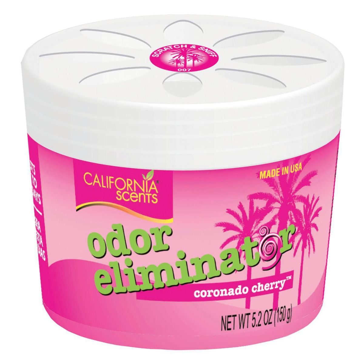 CALIFORNIA SCENTS - Ambientador para Auto Odor Eliminator Aroma Cherry 150 gr