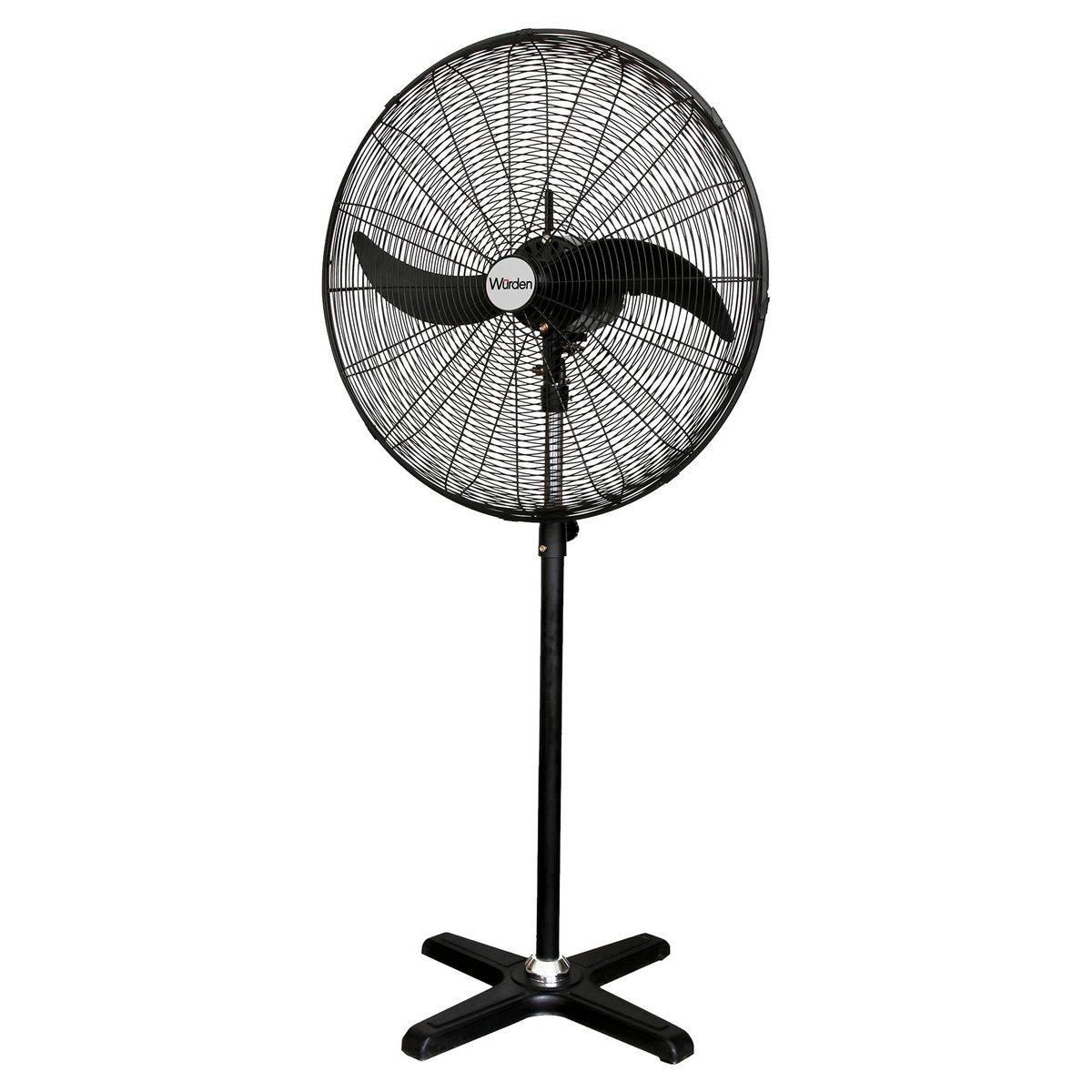 WURDEN - Ventilador De Pie Industrial 26" Metal 3 Velocidades 160W Wurden Negro
