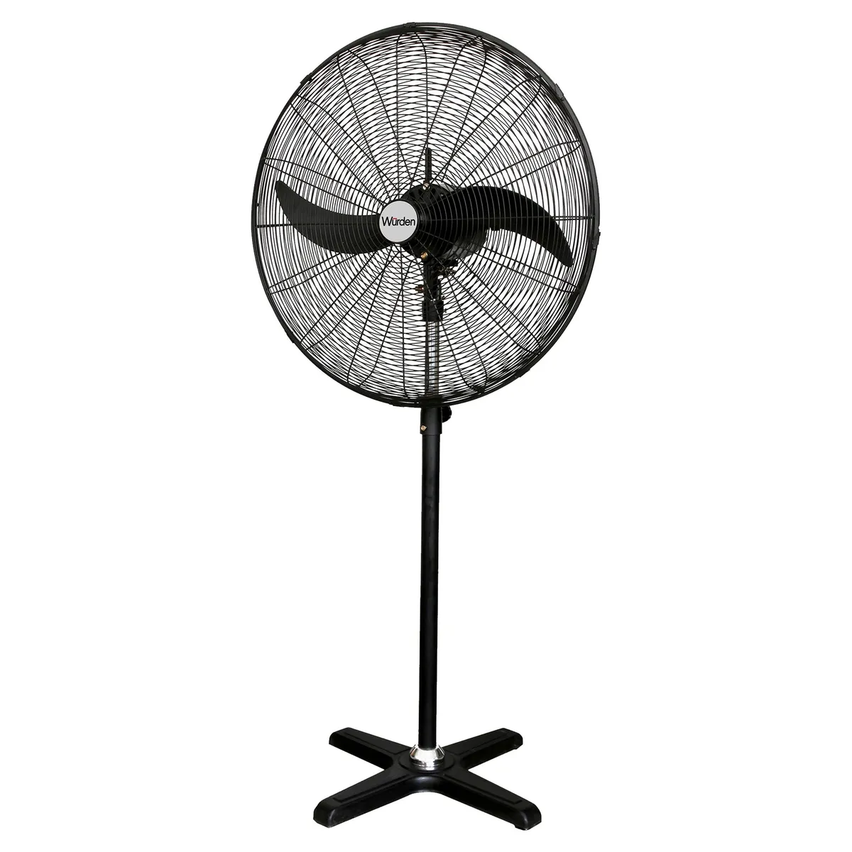 WURDEN - Ventilador De Pie Industrial 26" Metal 3 Velocidades 160W Wurden Negro