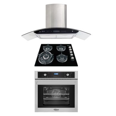 Tricombo Campana Decorativa Venezia IX + Cocina Empotrable Gia + Horno Elctrico Gamma B