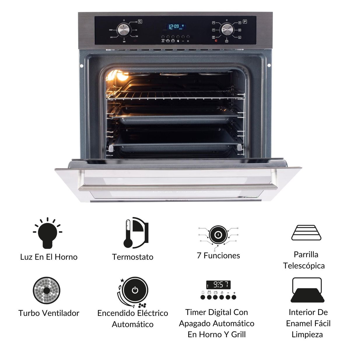 KLIMATIC - Horno Empotrable Klimatic Eléctrico 62 Lt Gamma B negro