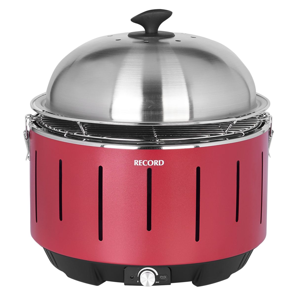 RECORD - Parrilla Portátil Inoxidable Record Fast Grill 38x31cm Roja