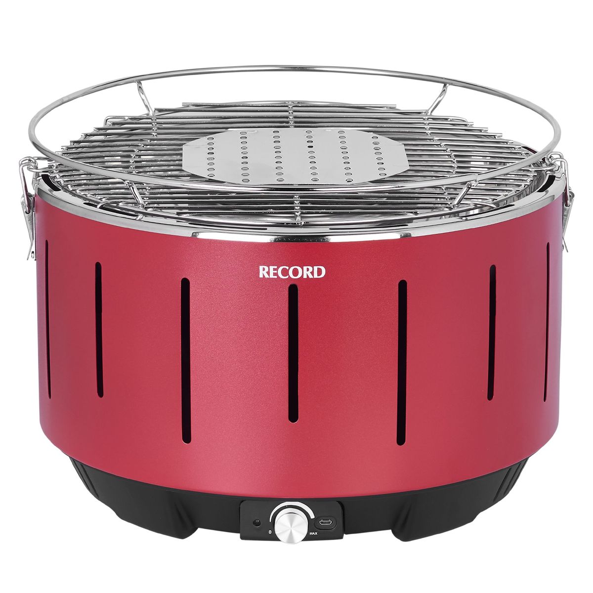 RECORD - Parrilla Portátil Inoxidable Record Fast Grill 38x31cm Roja