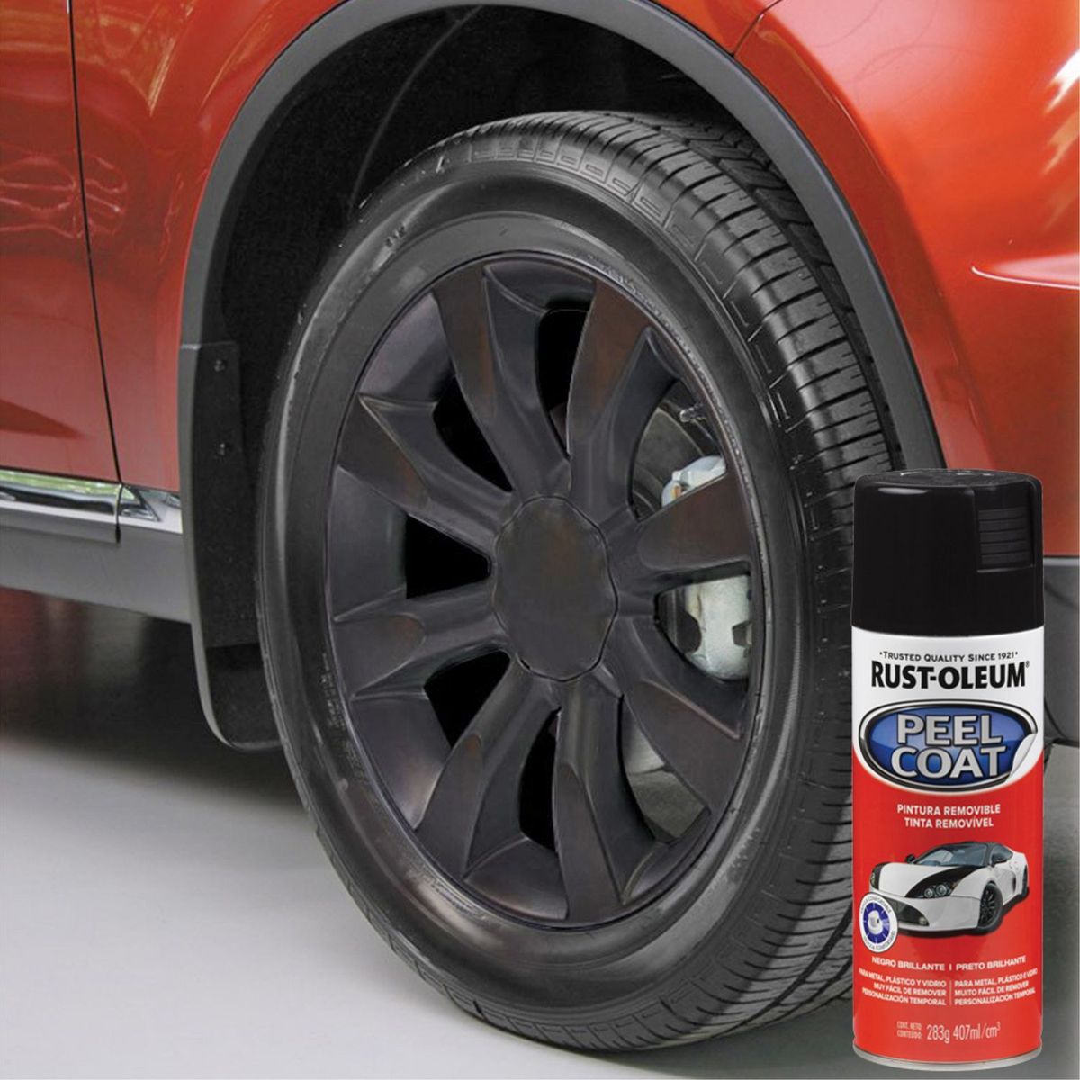 GENERICO - Pintura temporal removible Peel Coat Negro Brillante 312Gr.