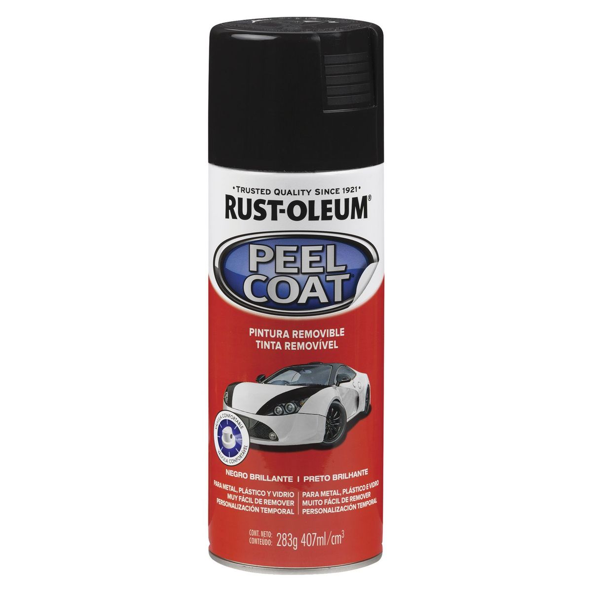GENERICO - Pintura temporal removible Peel Coat Negro Brillante 312Gr.