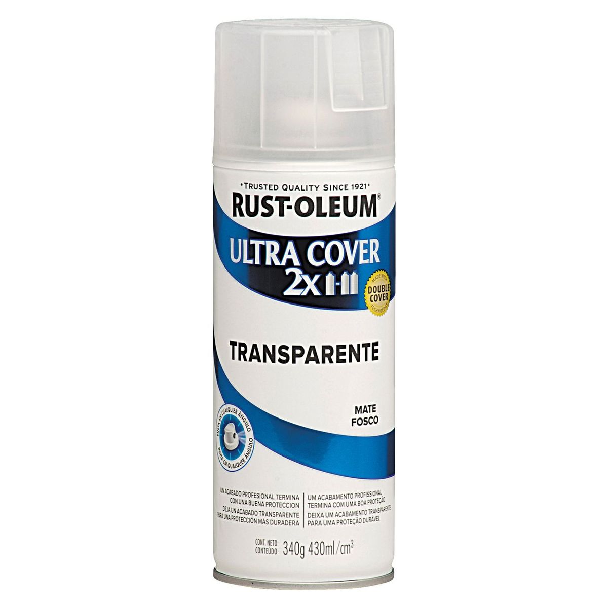 RUST OLEUM - Aerosol Multiusos Ultra Cover 2X Transparente Mate 340G