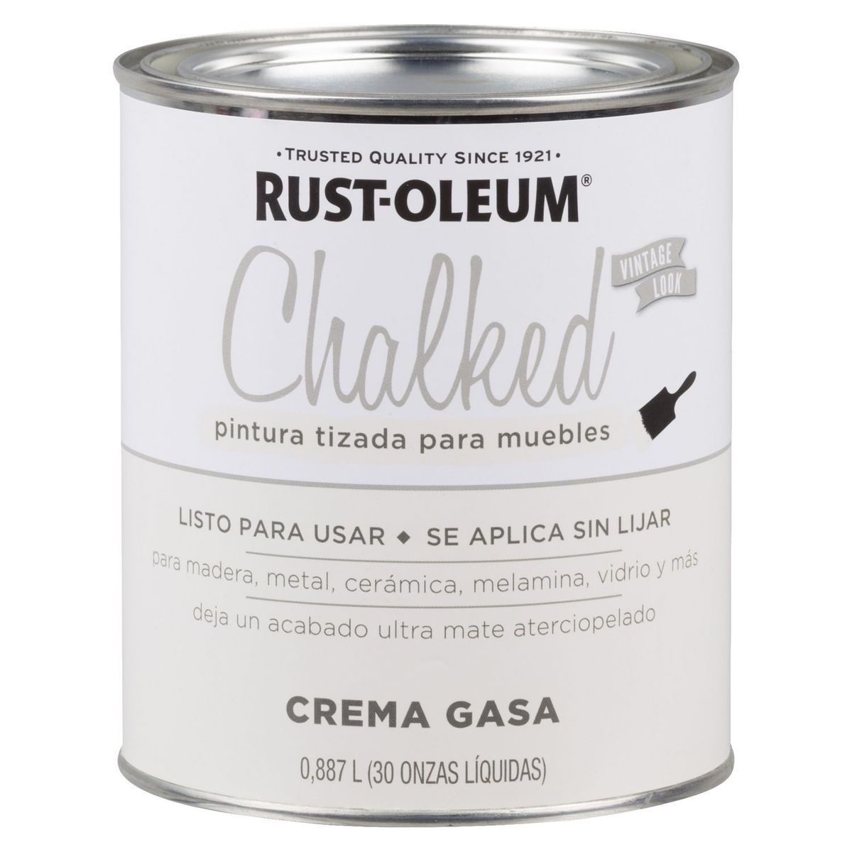 CHALKED - Pintura Tizada ultra mate, Chalked Brochable Crema Gasa 0,887L