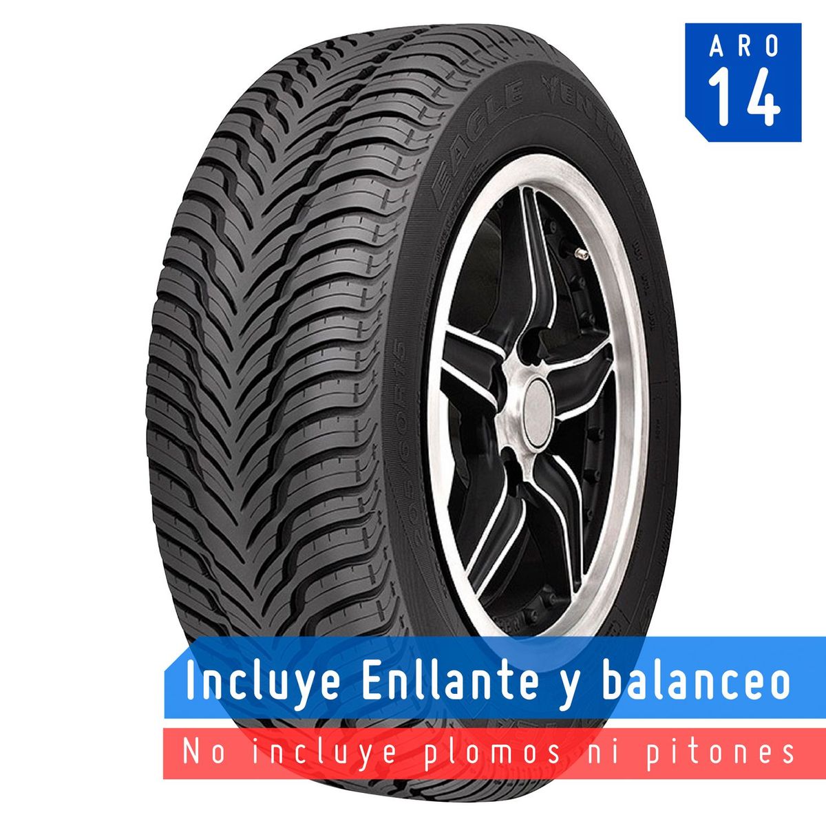 GOODYEAR - Llanta Goodyear Eagle Ventura 185/70 R14 88H