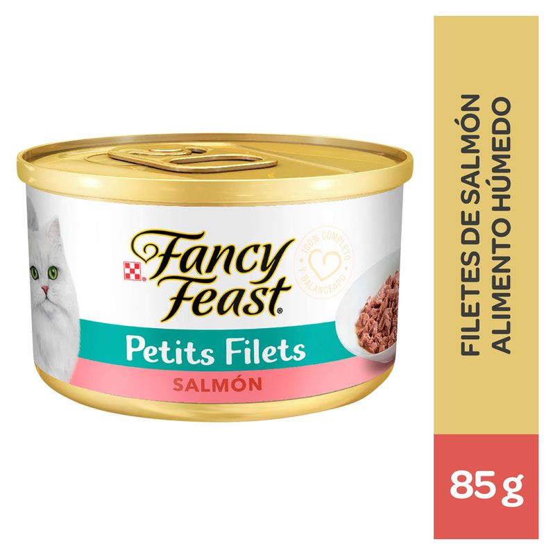 FANCY FEAST - Fancy Feast Adultos Alimento Humedo para Gatos Mini Filetes 85 gr Salmon